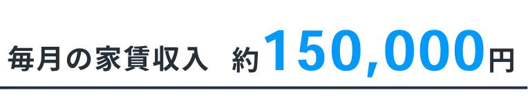 毎月の家賃収入 約150,000円