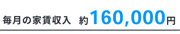 毎月の家賃収入 約160,000円