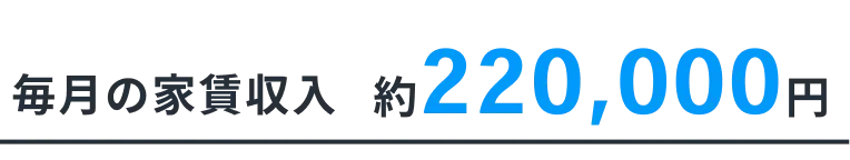 毎月の家賃収入 約220,000円