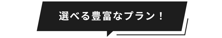 選べる豊富なプラン！